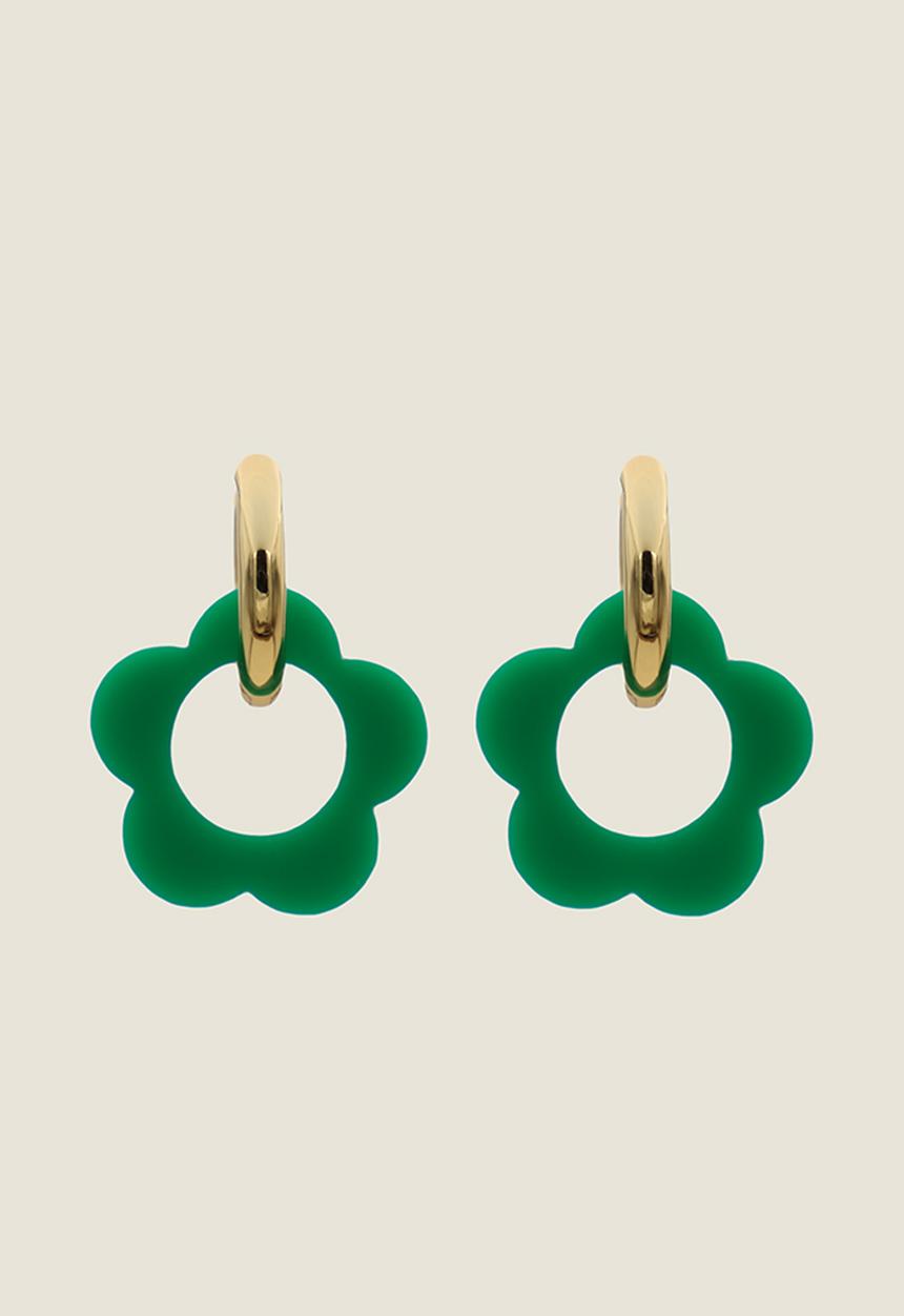 Pina Jewels - Daisy charm - dark green