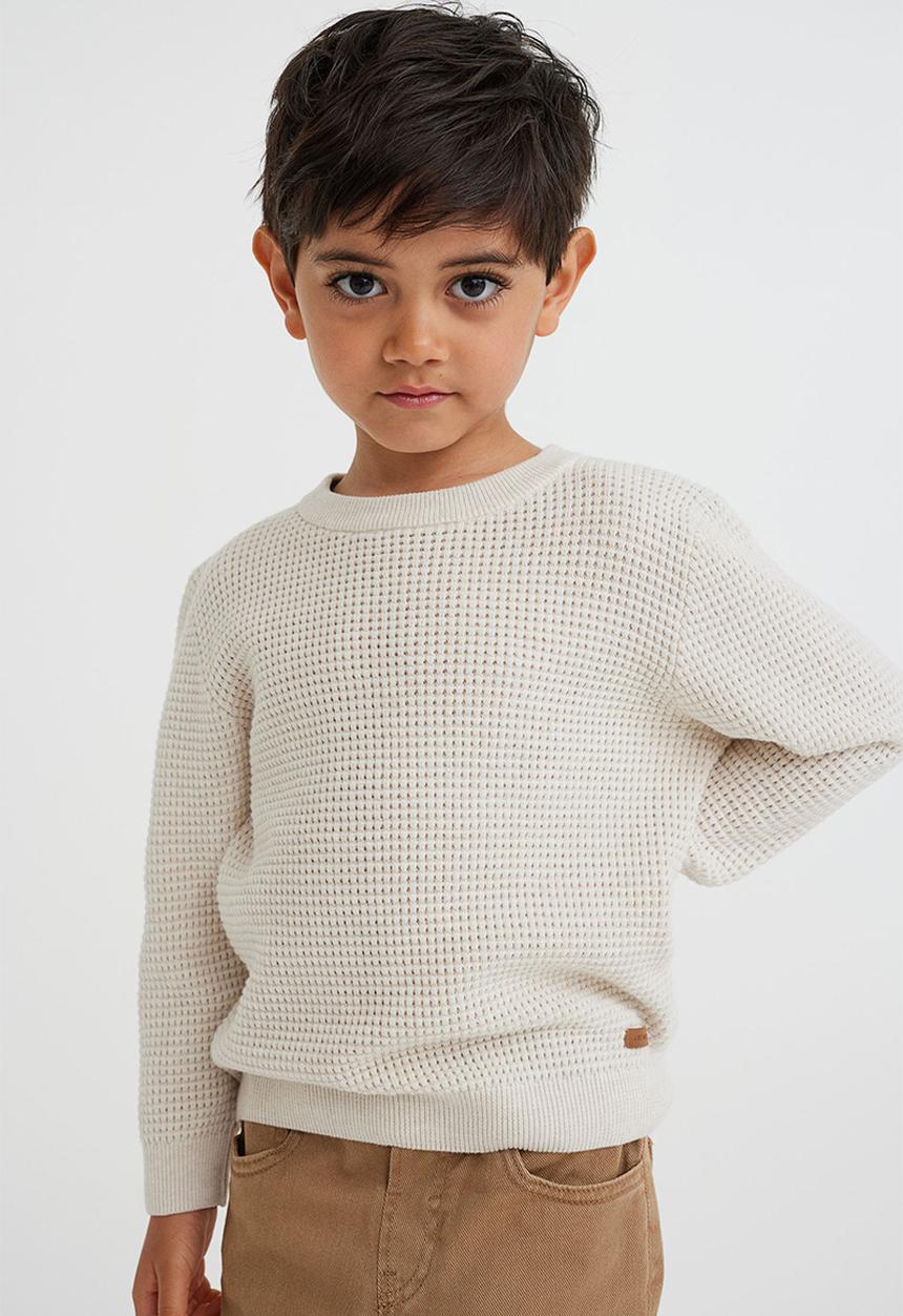 H&M - Waffle-knit cotton jumper - natural white