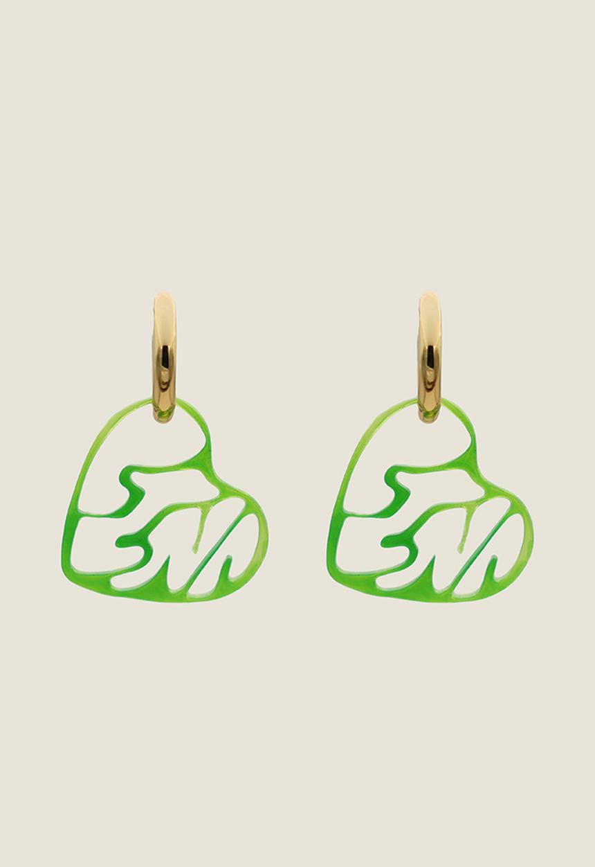 Pina Jewels - Pina heart charm - green & green