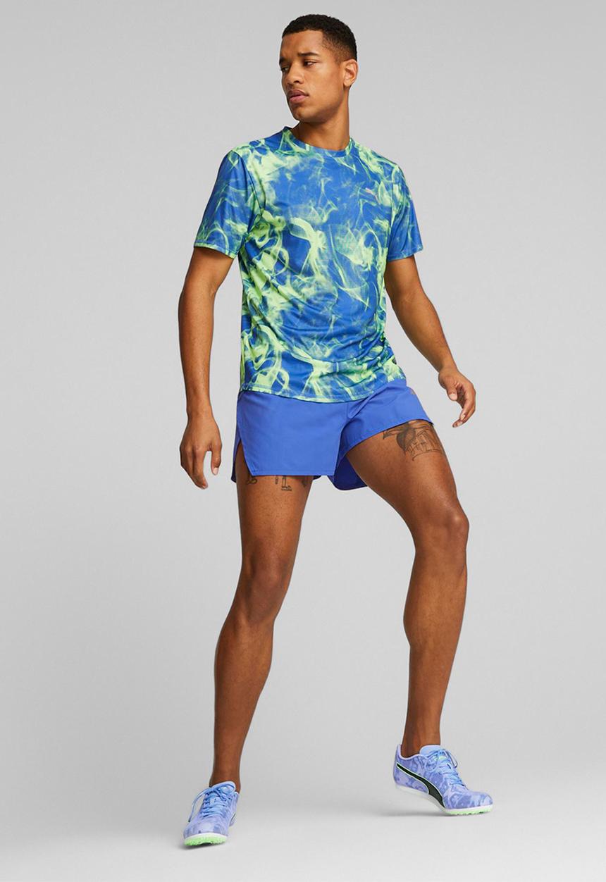 PUMA - Run favorite aop graphic short sleeve tee - royal sapphire