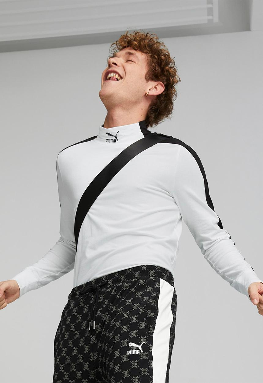 PUMA - T7 mock neck - puma white