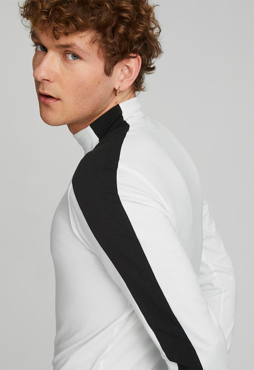 PUMA - T7 mock neck - puma white