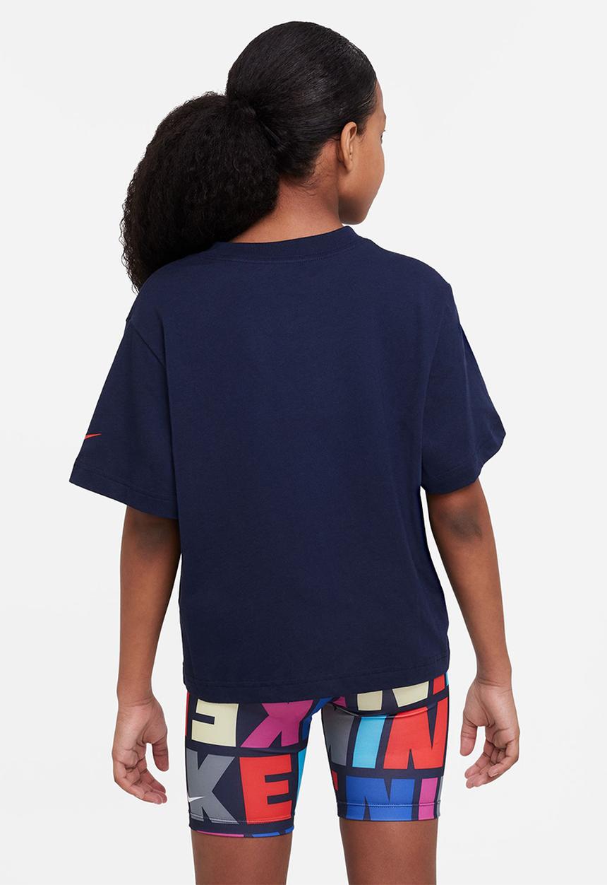 Nike - G nsw tee boxy print  - obsidian