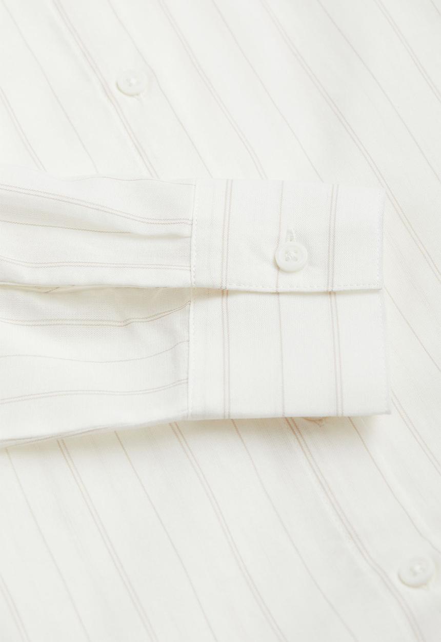 H&M - Cotton shirt - cream/striped