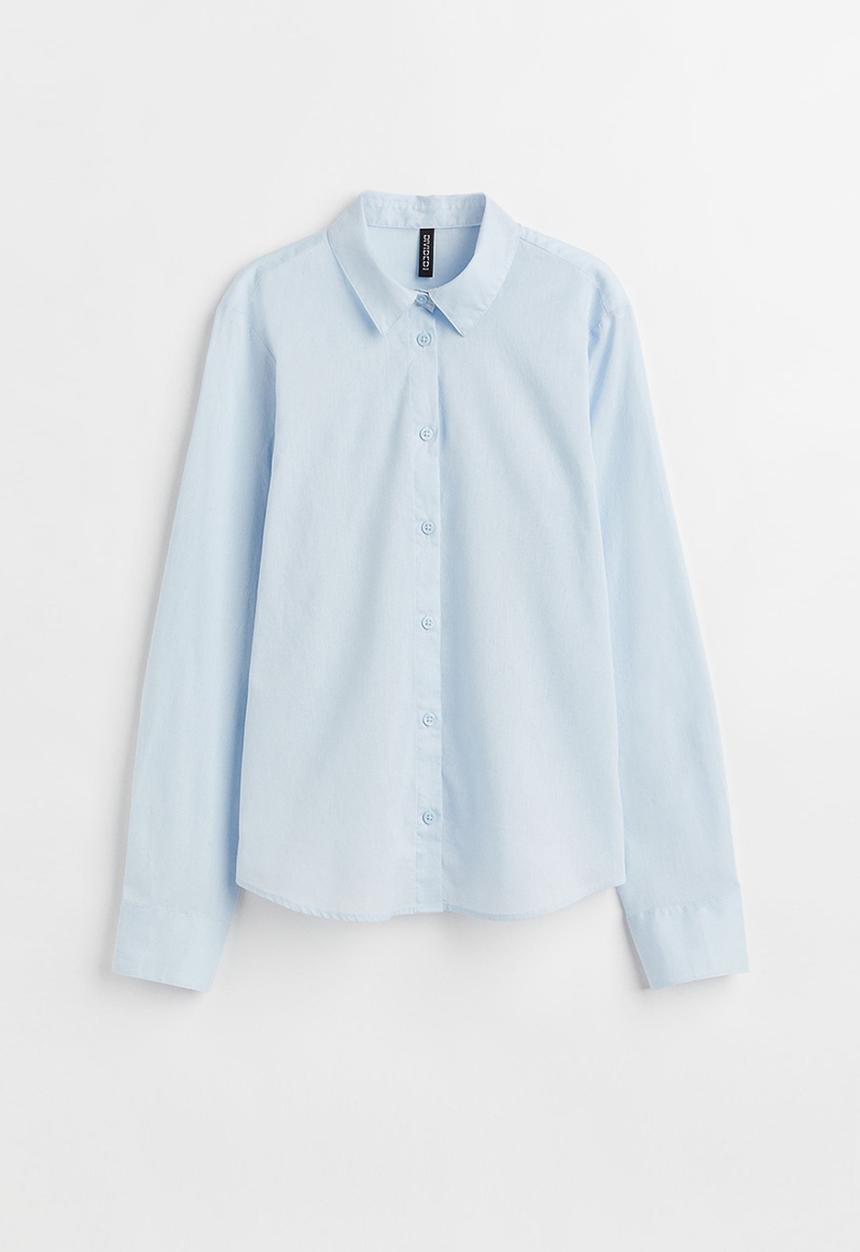 H&M - Cotton shirt - light blue