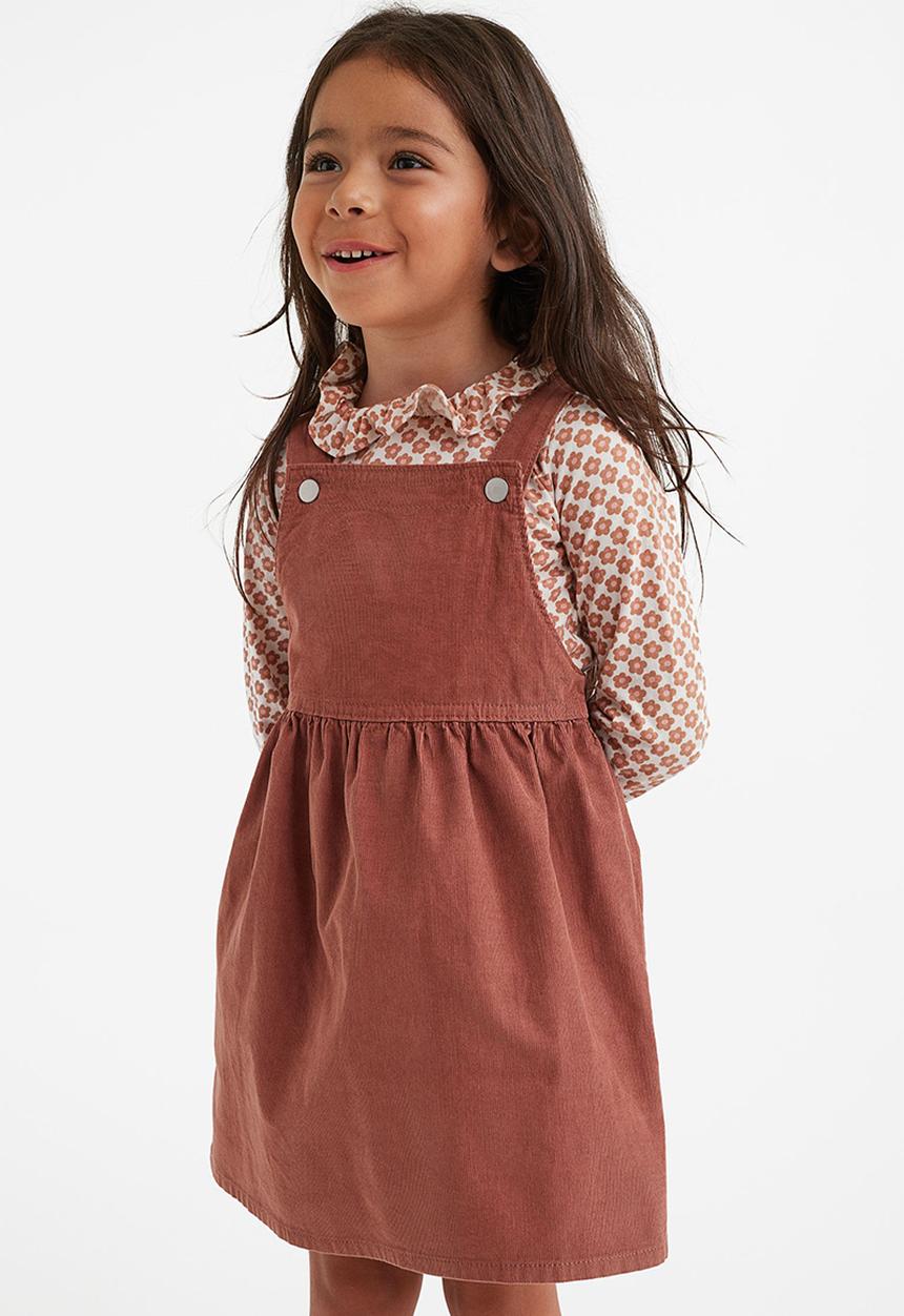 H&M - 2 Piece cotton set - dark beige-pink/floral