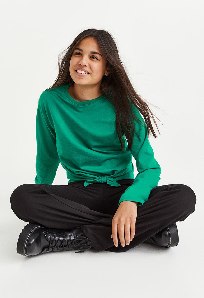 H&M - 2 Piece cotton set - green & black