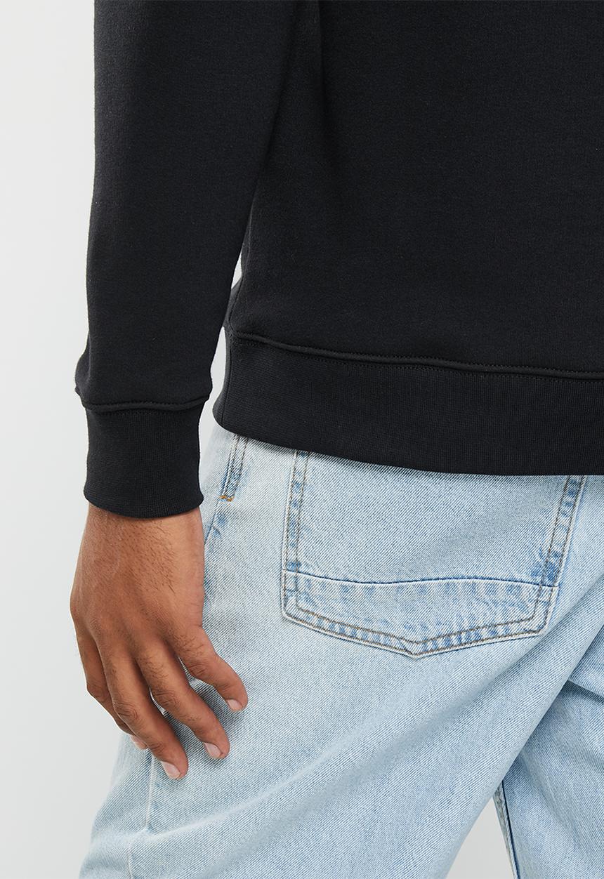 adidas Originals - Adicolour trefoil crew neck sweatshirt  - black