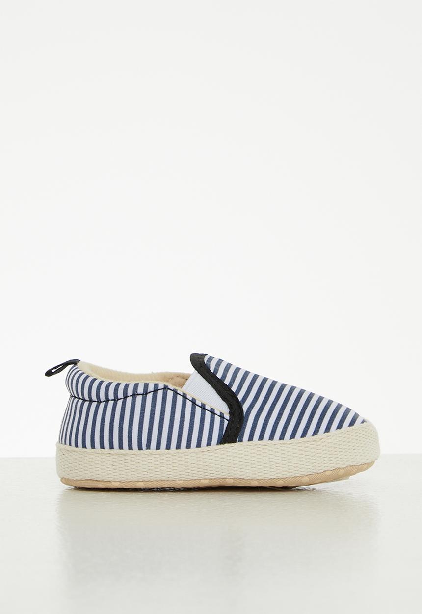 Pop Candy - Stripe slip on - navy & white