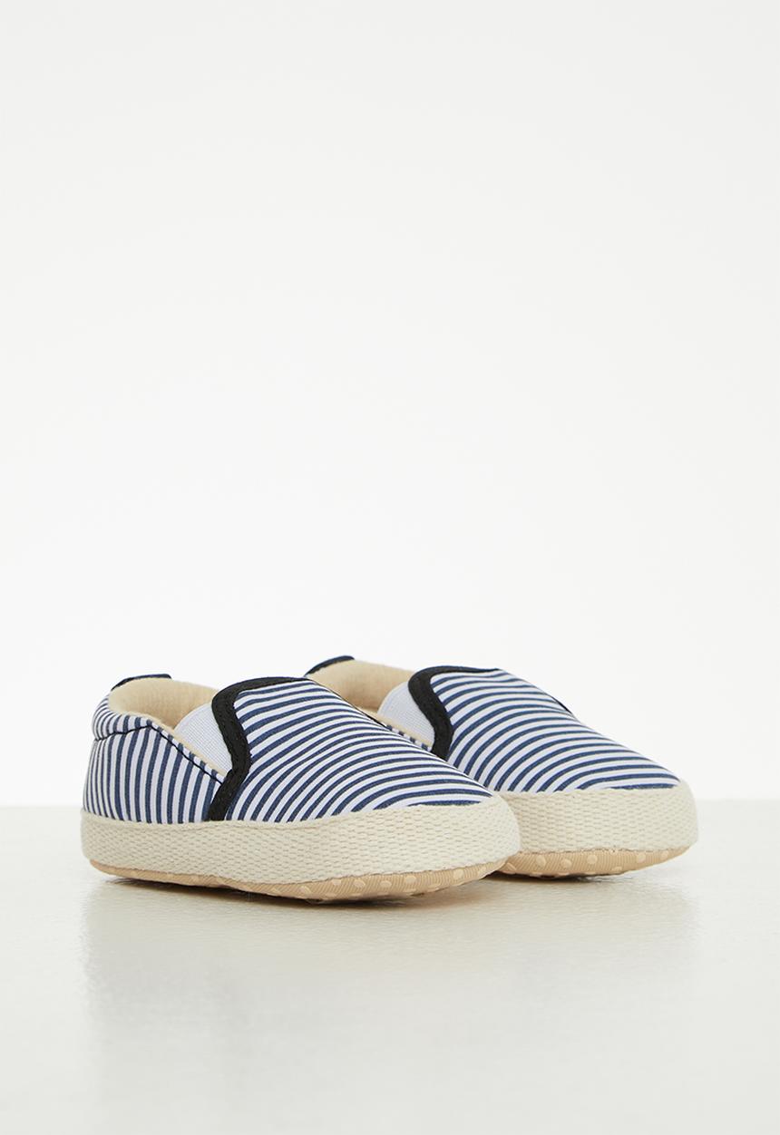 Pop Candy - Stripe slip on - navy & white
