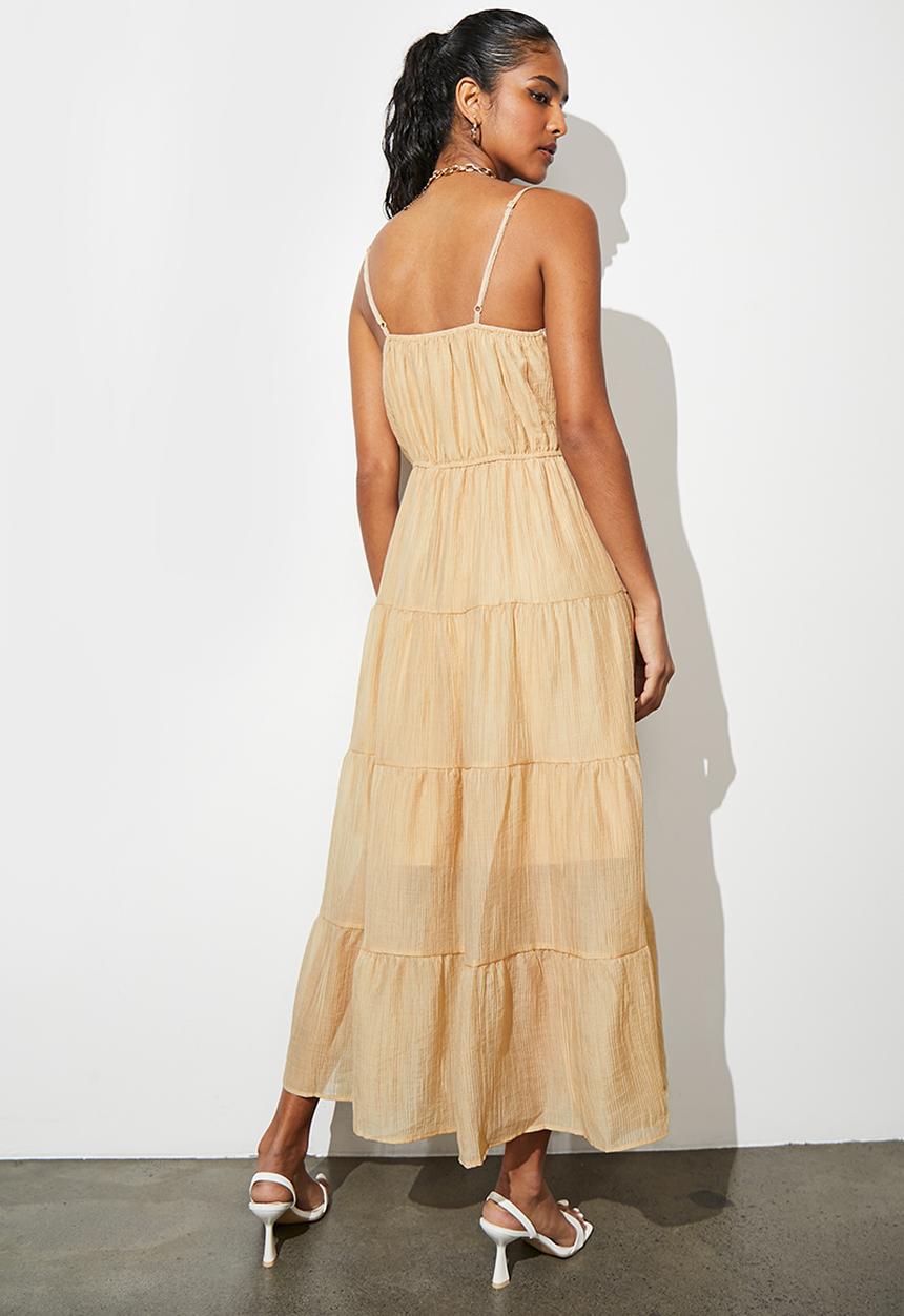 Superbalist - Anglaise insert tiered dress - stone