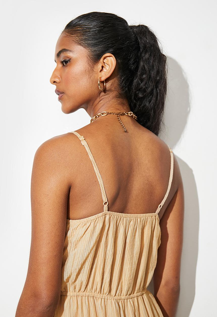 Superbalist - Anglaise insert tiered dress - stone