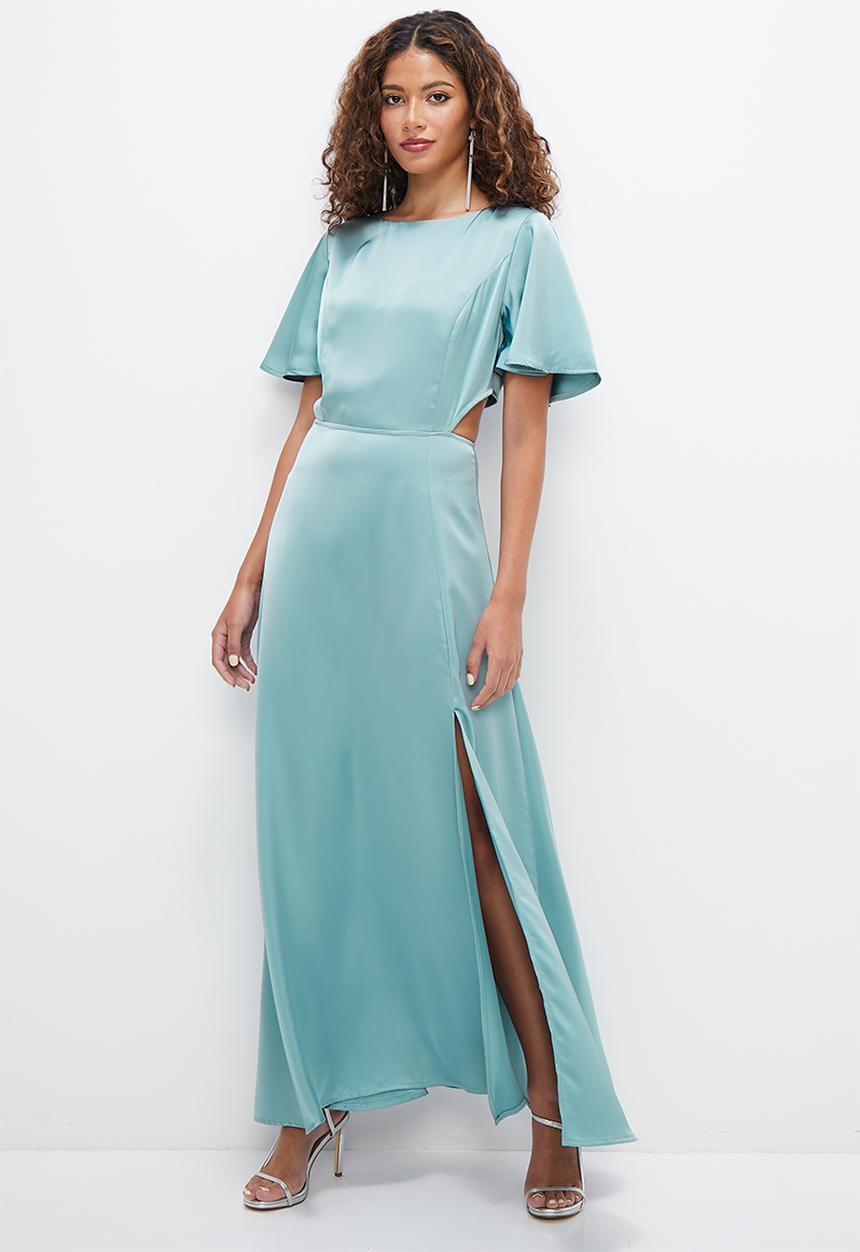 MILLA - Soft cut out maxi dress - smoke blue