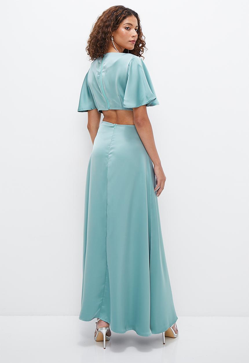 MILLA - Soft cut out maxi dress - smoke blue