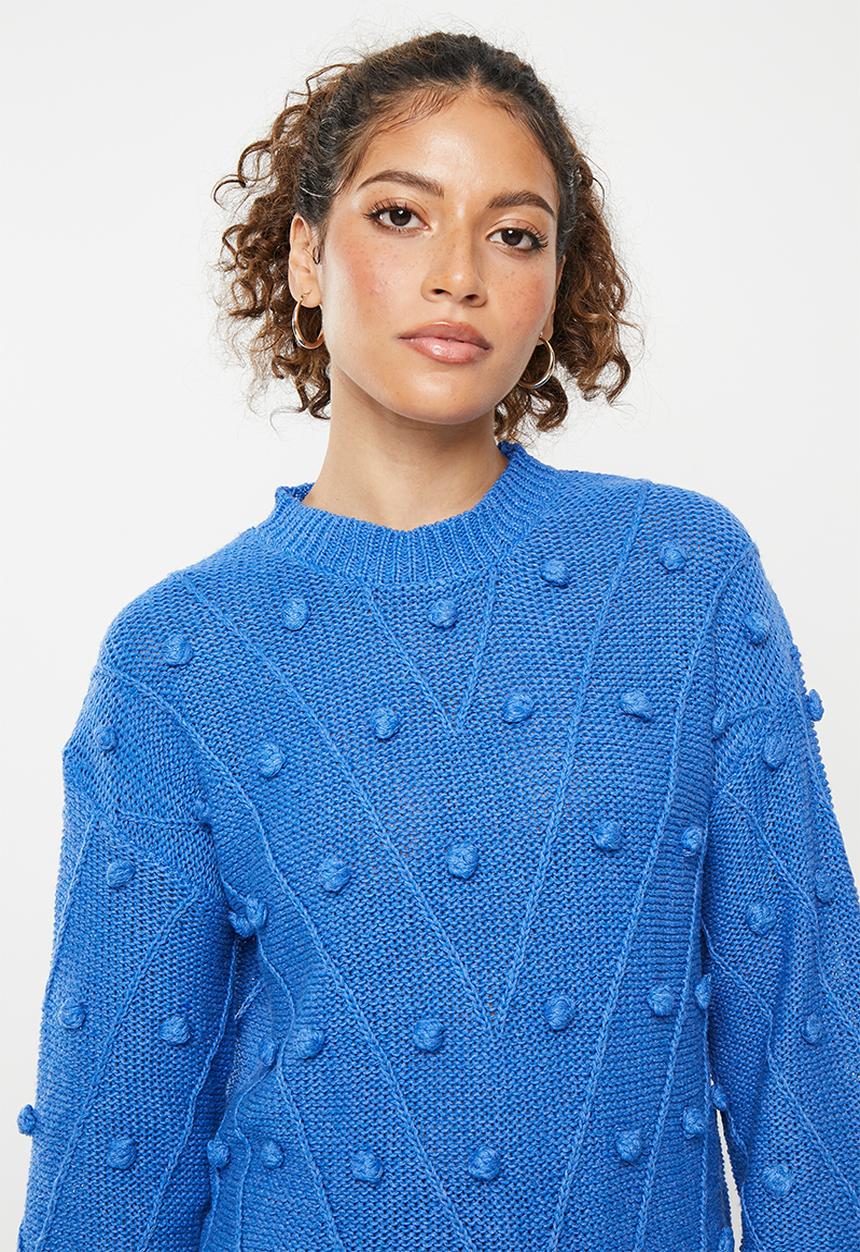 dailyfriday - Textured jumper - bright blue