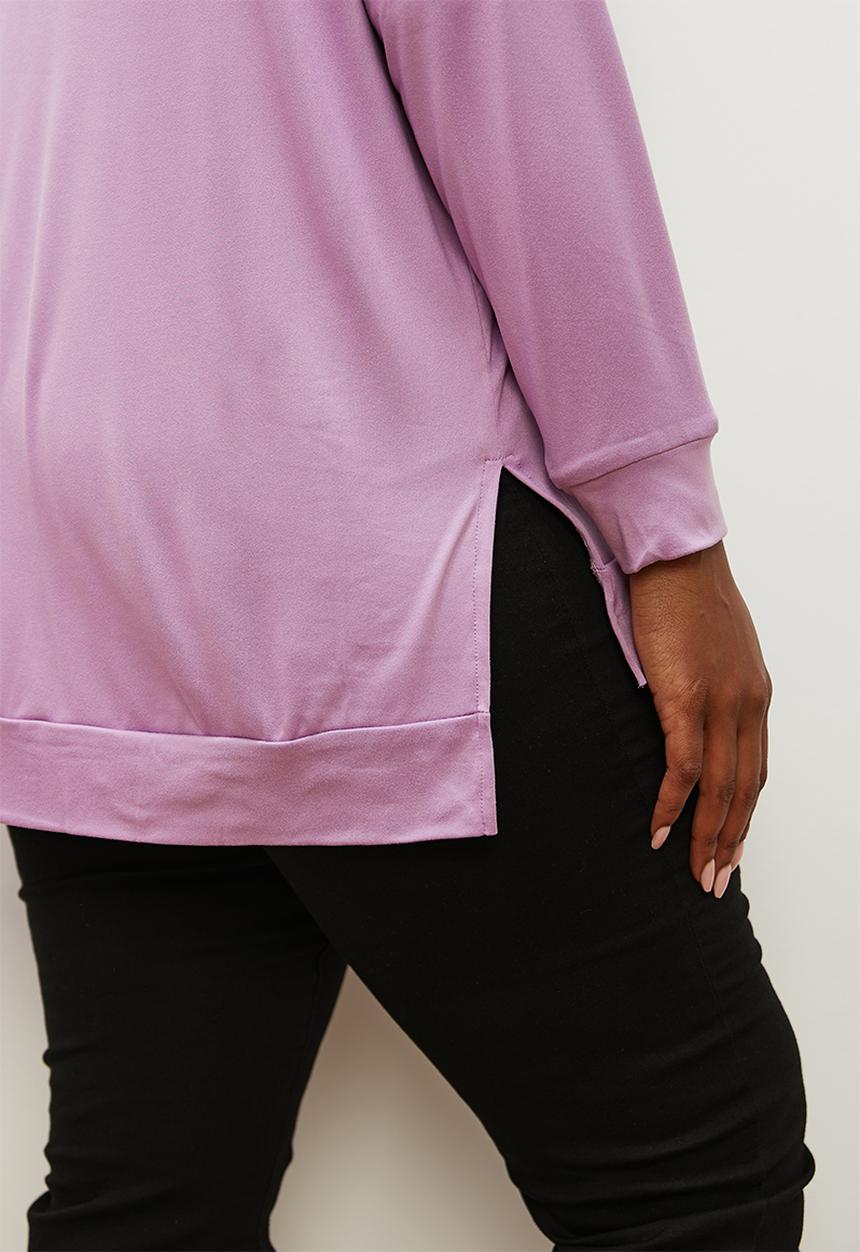 edit Plus - V-neck tunic top - lavender