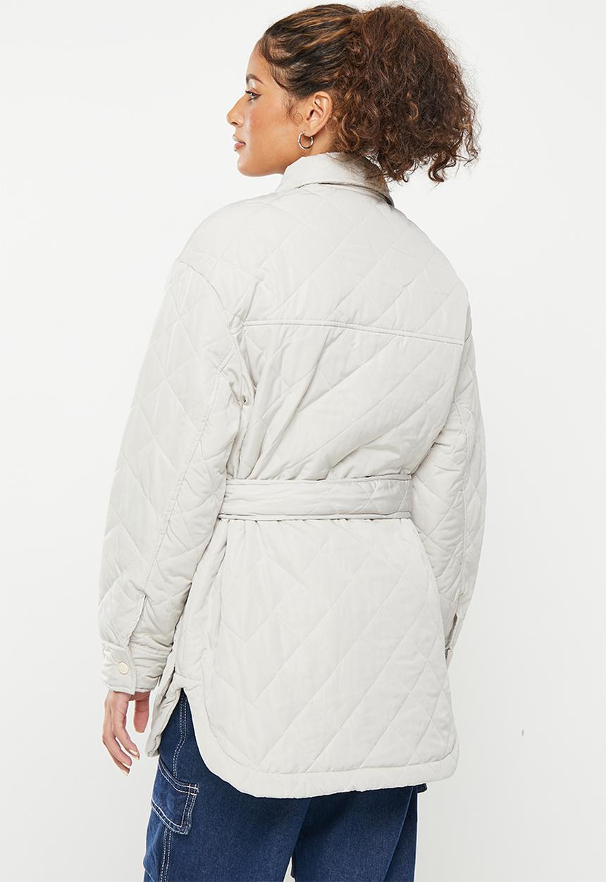 dailyfriday - Qulited shacket - light grey