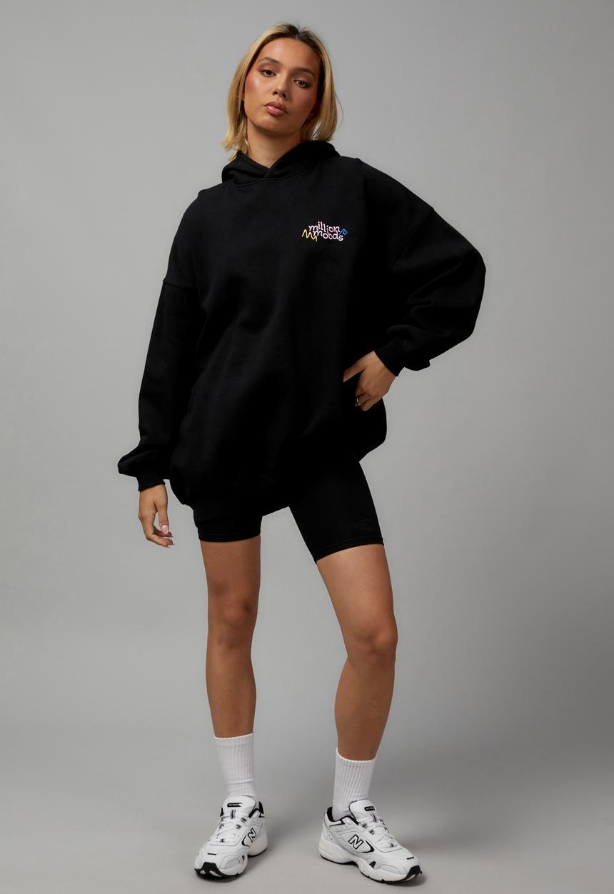 Factorie - Longline hoodie - black/million moons