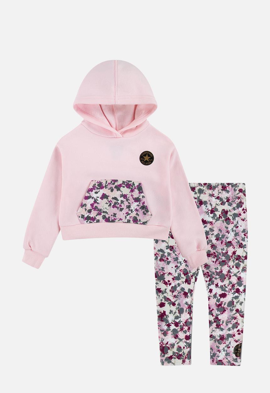 Converse - Cnvg hoodie & printed legging - pink foam