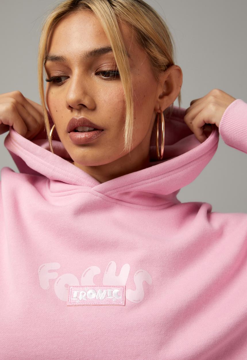 Factorie - Longline hoodie - lilac sachet/ironic focus