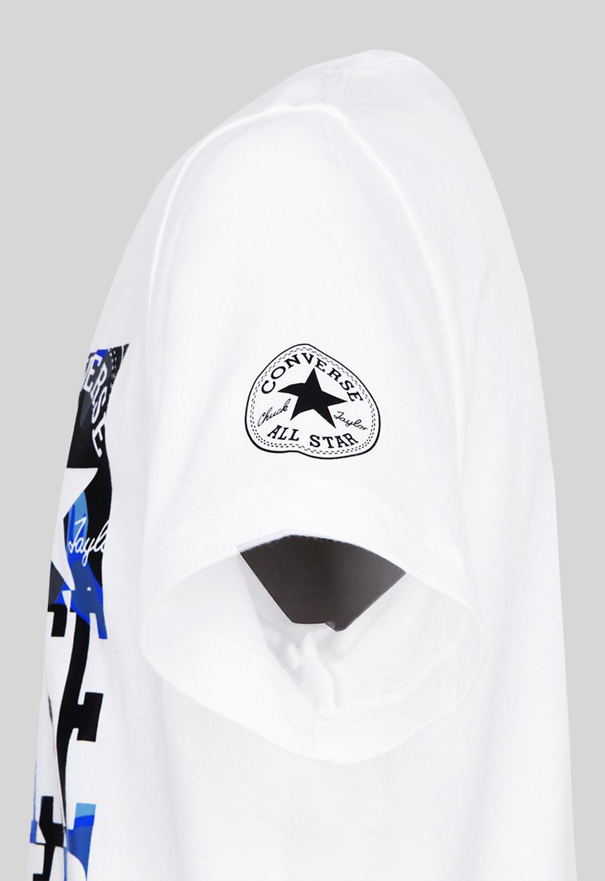 Converse - Cnvb camo logo stack tee - white
