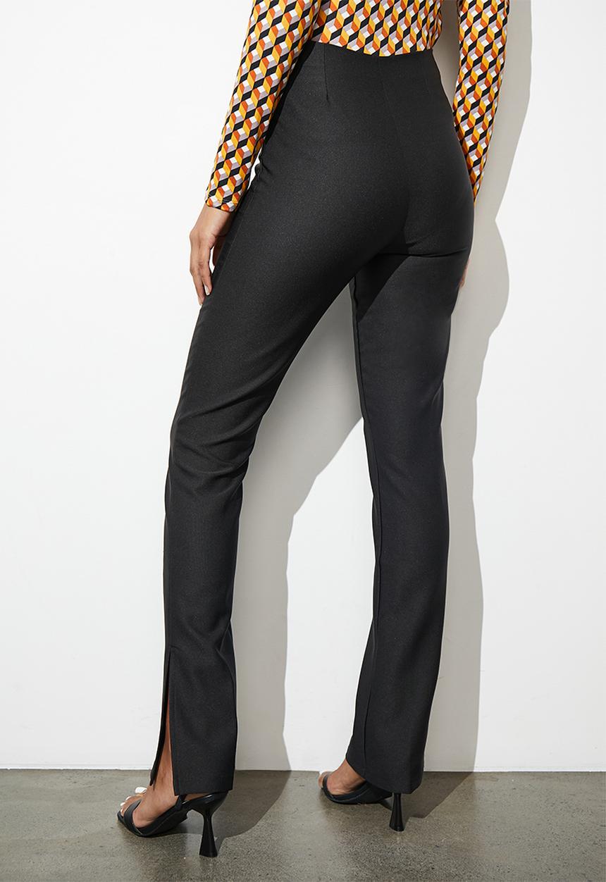 Superbalist - Side slit flare leg - black