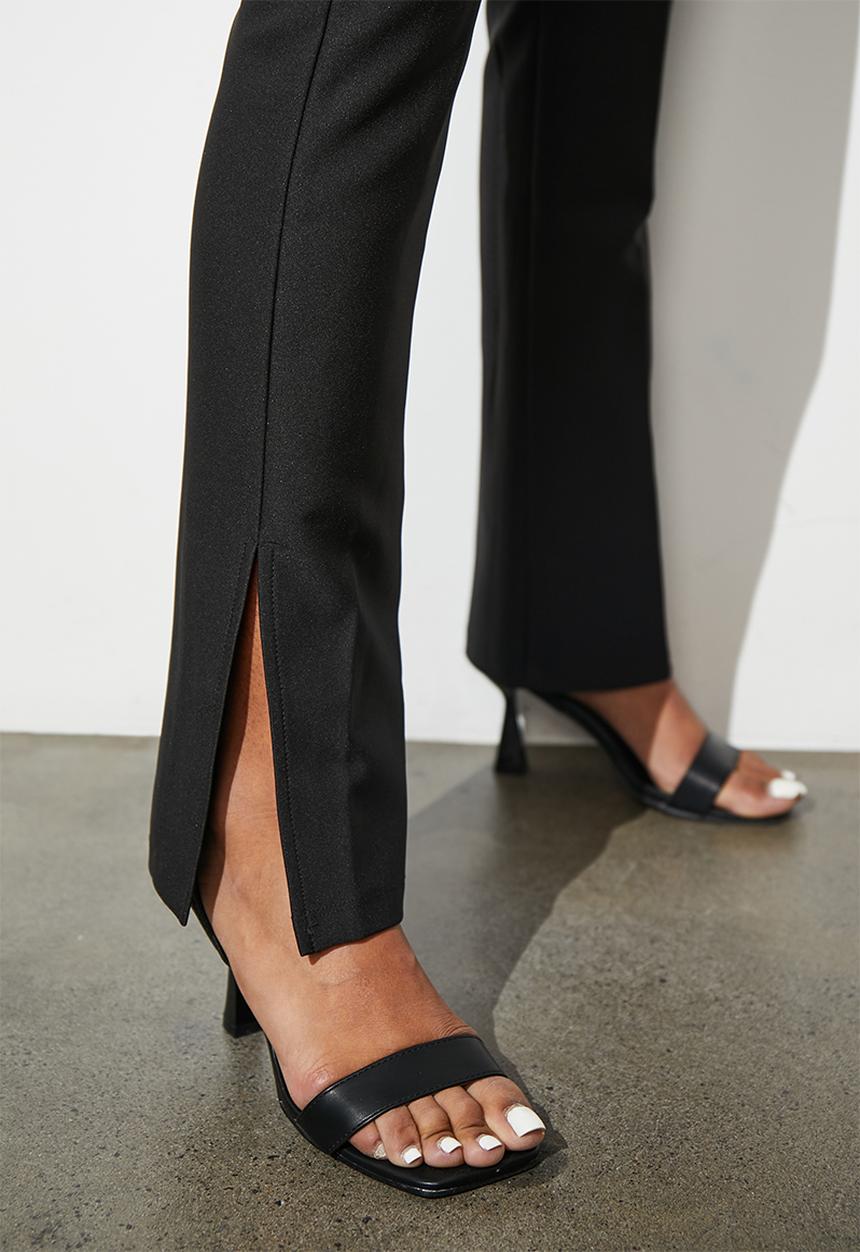 Superbalist - Side slit flare leg - black