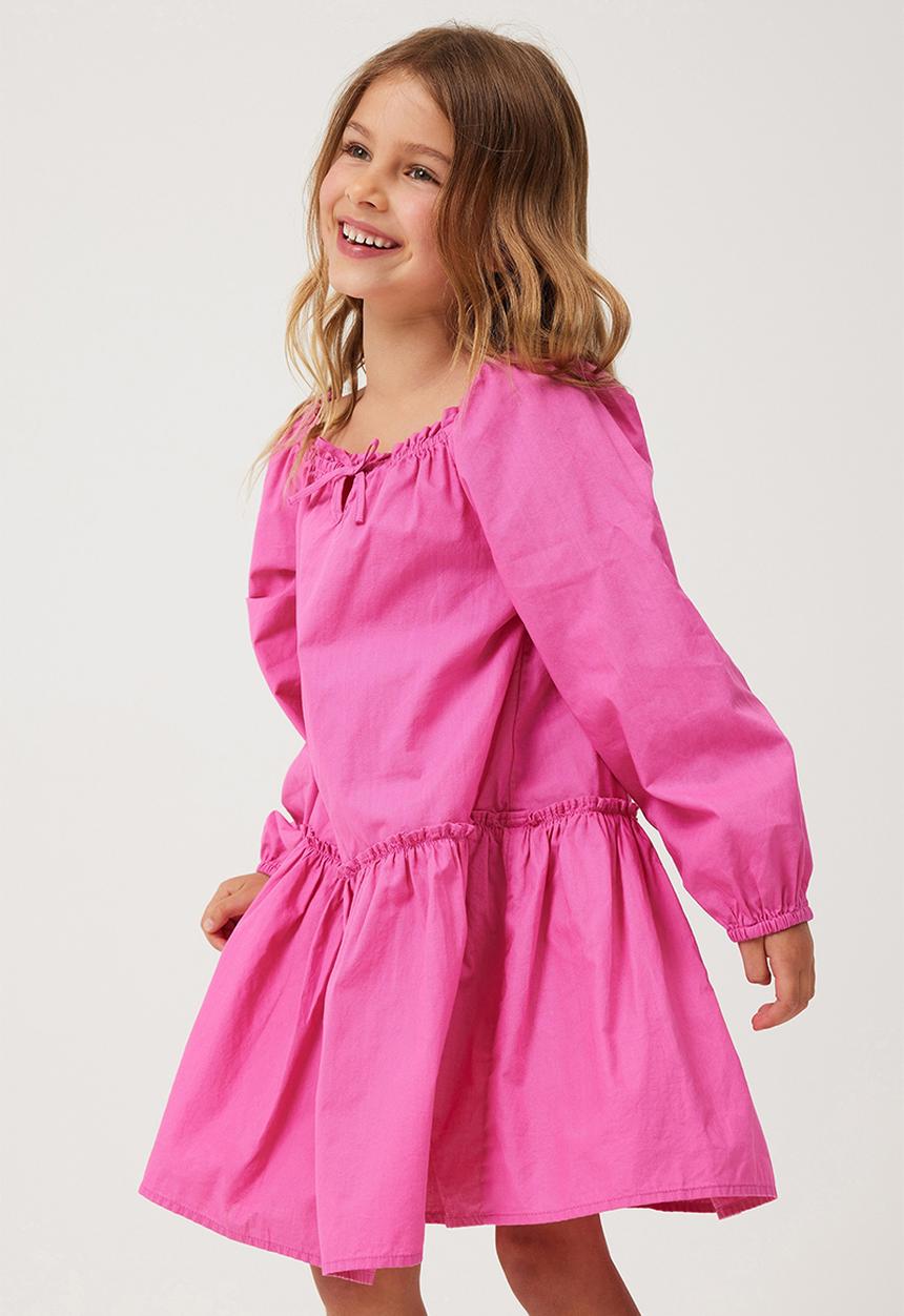 Cotton On - Caitlin long sleeve dress - raspberry pink