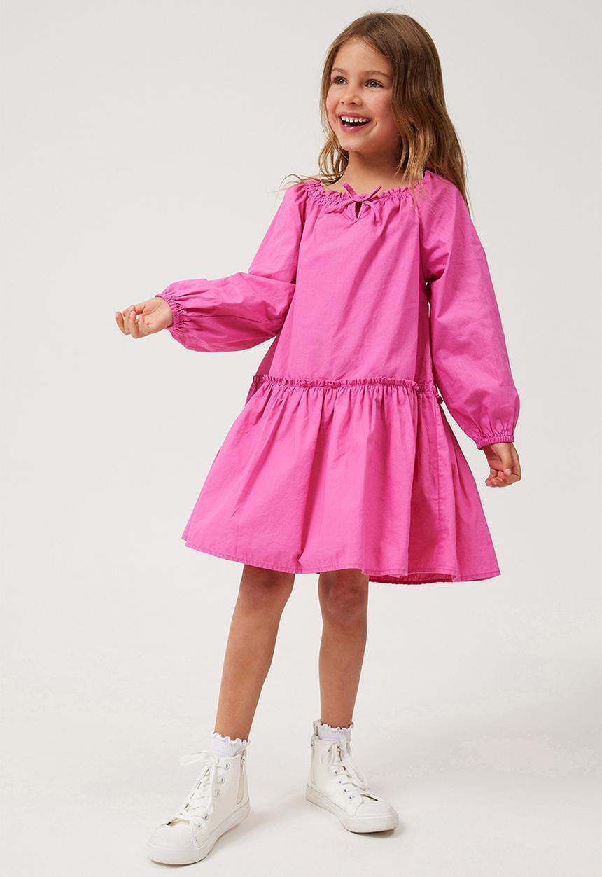 Cotton On - Caitlin long sleeve dress - raspberry pink