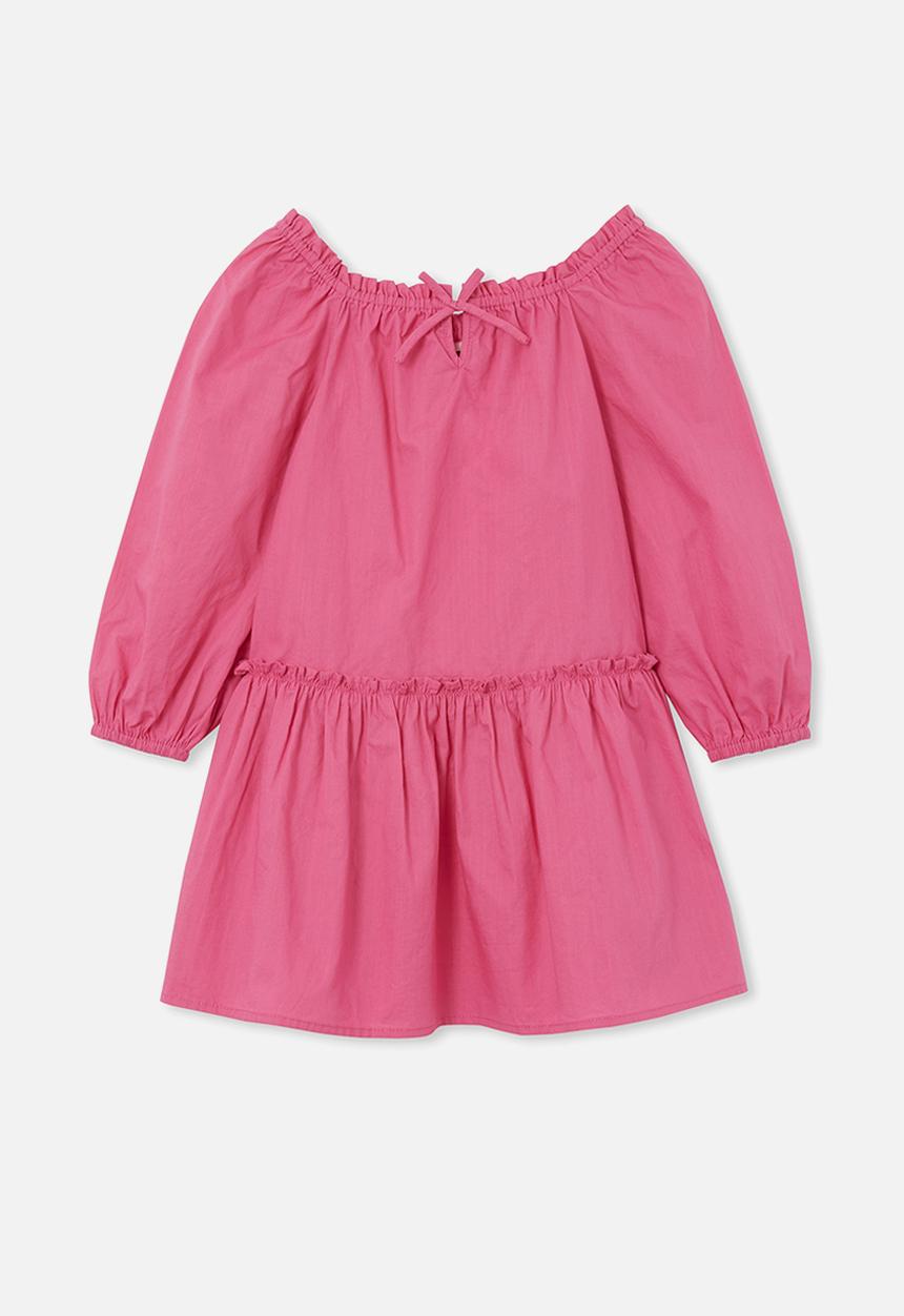 Cotton On - Caitlin long sleeve dress - raspberry pink