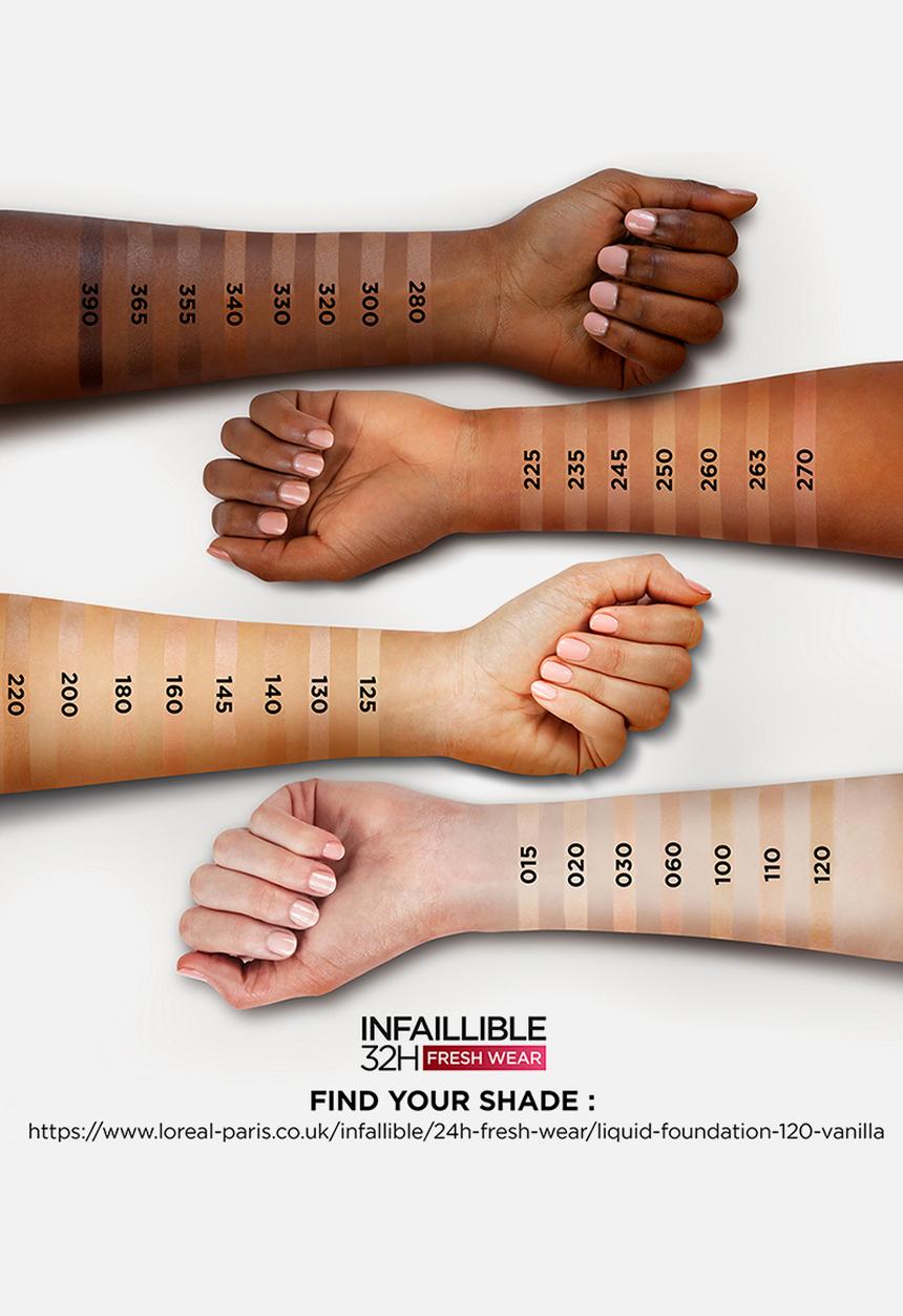 L'Oreal Paris - Infallible 32HR Full-Coverage Freshwear Foundation Vitamin C + SPF25 - 235 Honey