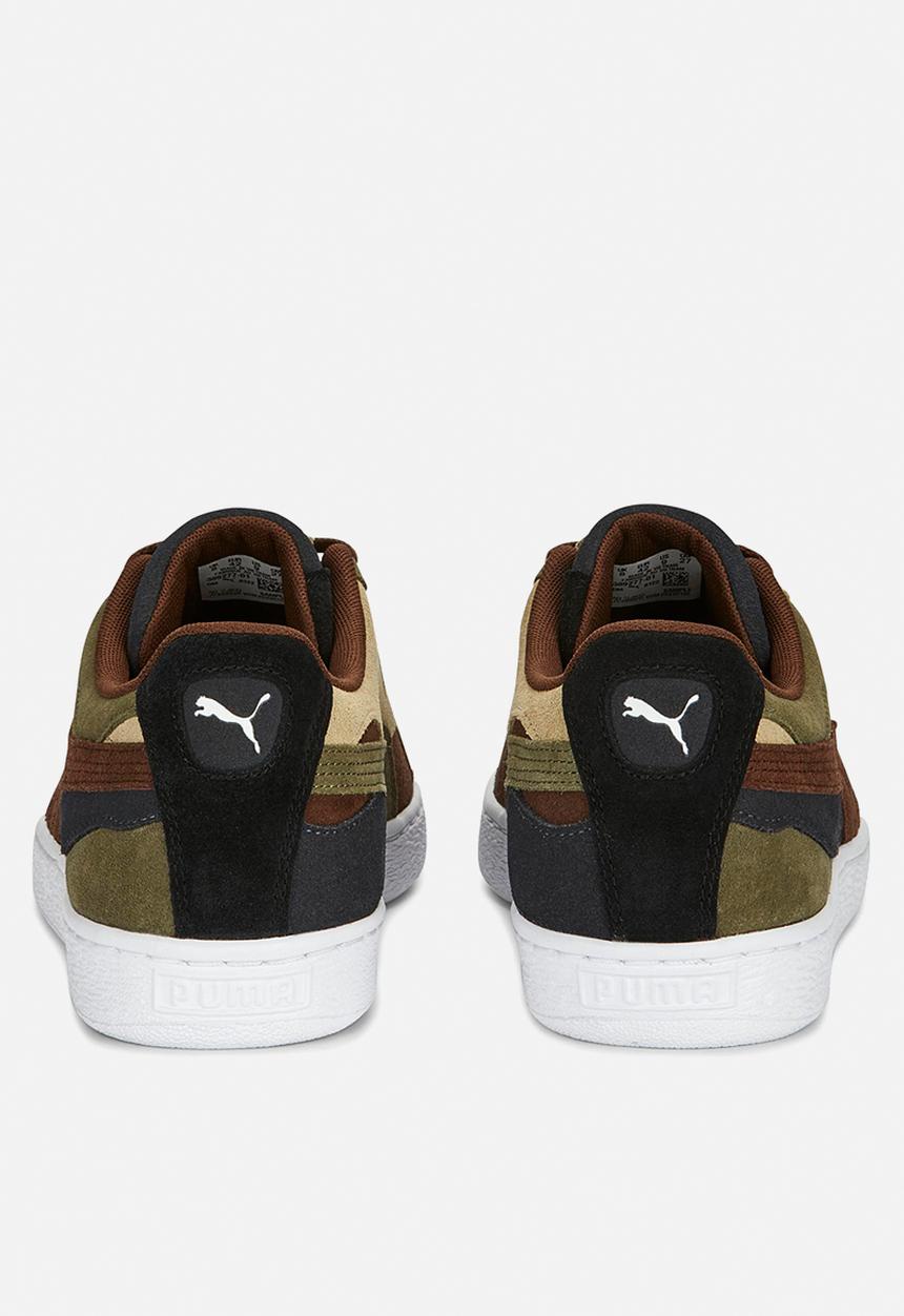PUMA - Suede camowave - puma olive-chestnut brown-shadow gray