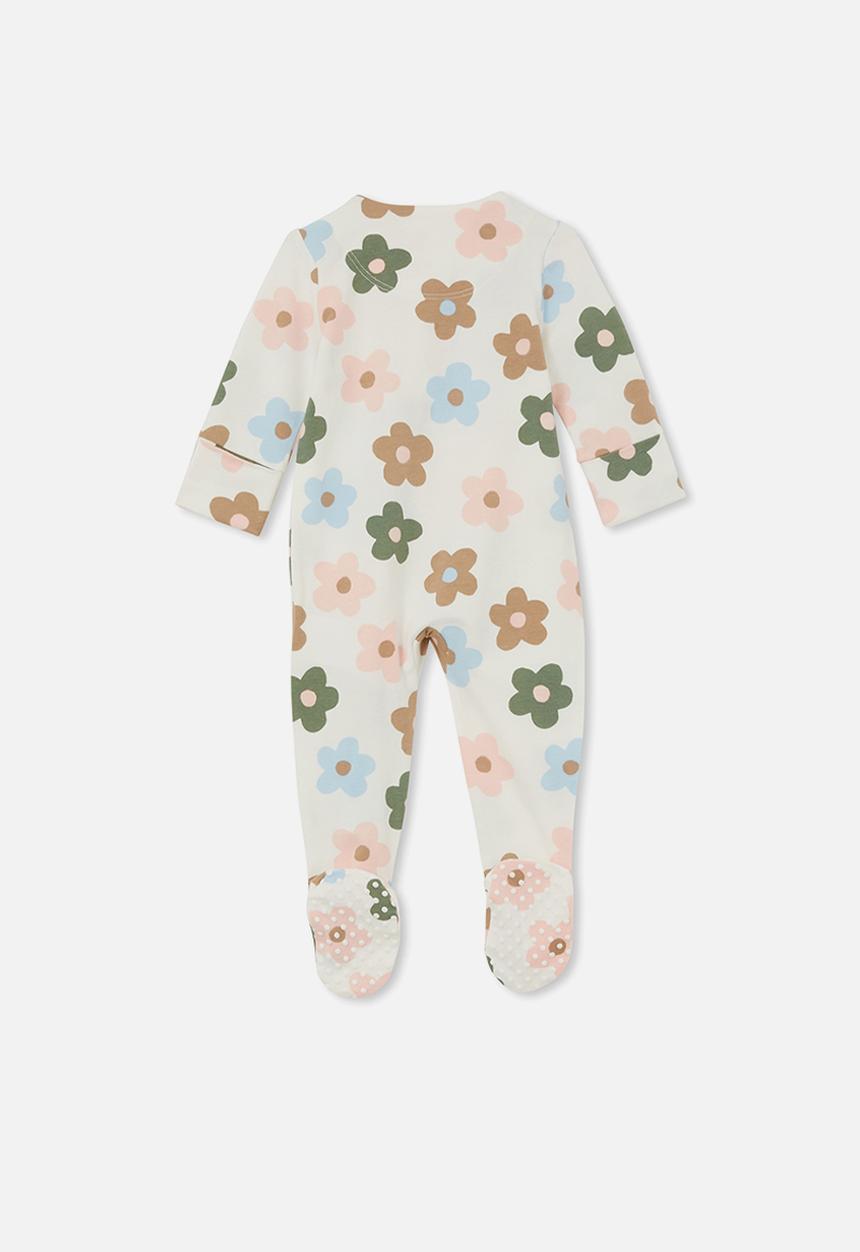 Cotton On - The long sleeve zip romper - vanilla/blair floral