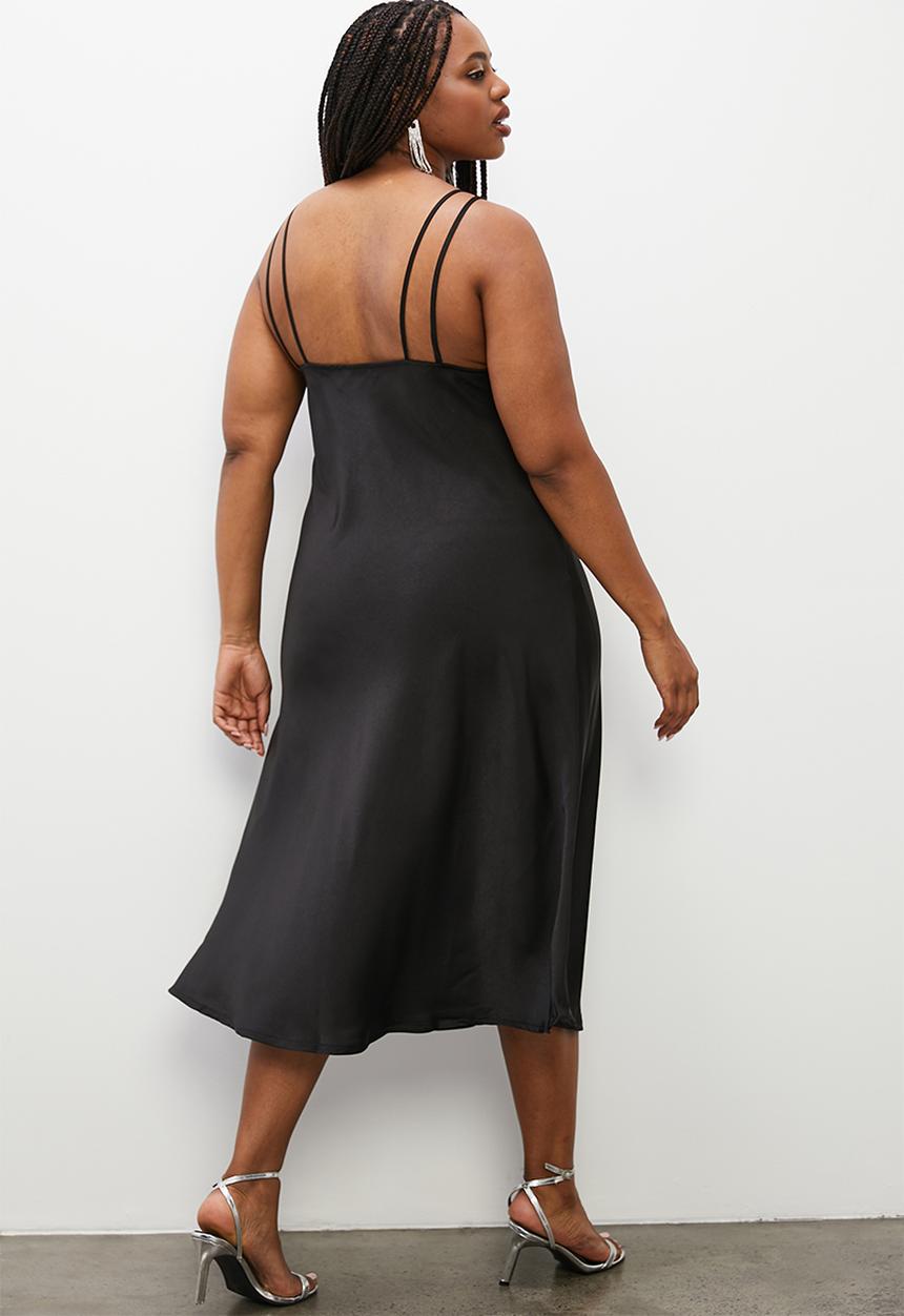 Superbalist - Satin slip dress - black