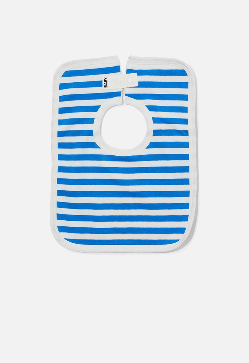 Cotton On - The square bib - hannah stripe blue punch/vanilla