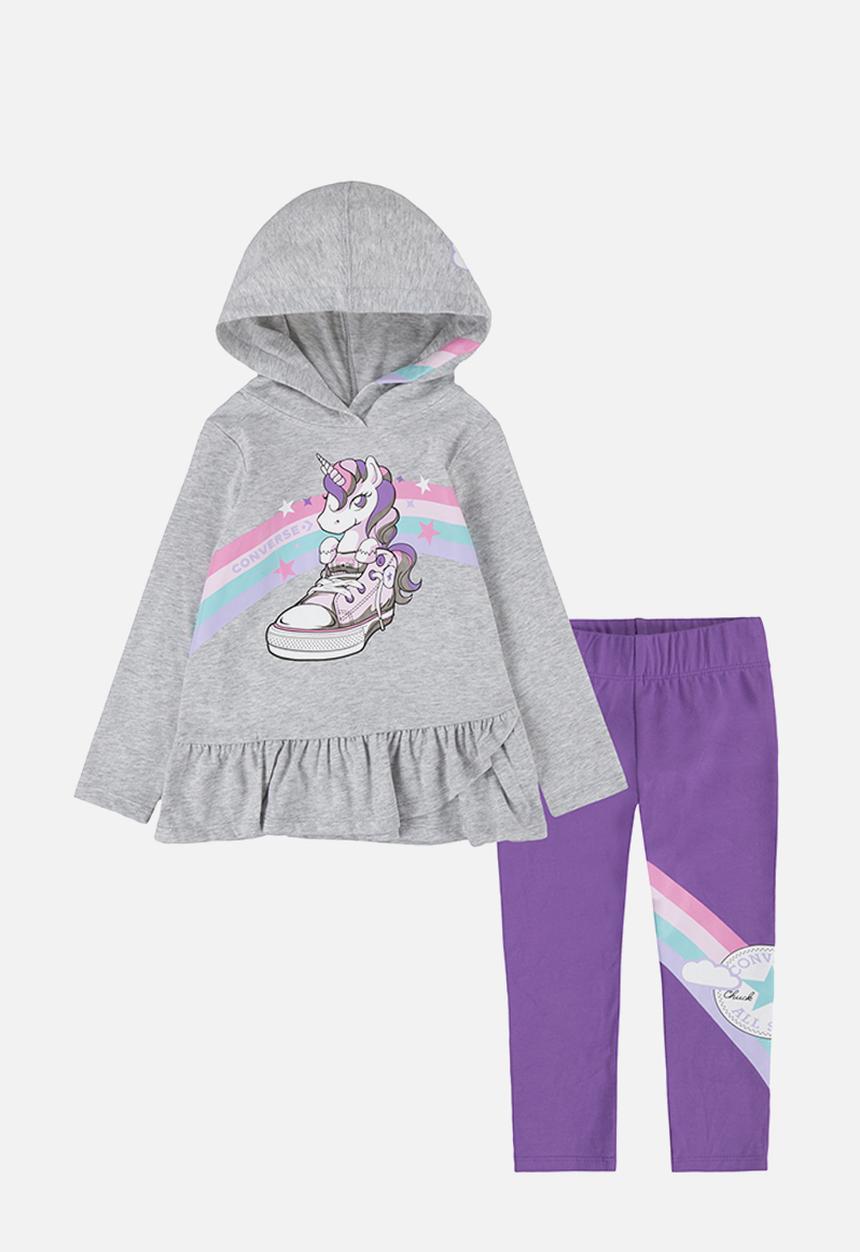Converse - Cnvg unicon peplum hoodie & le - pixel purple