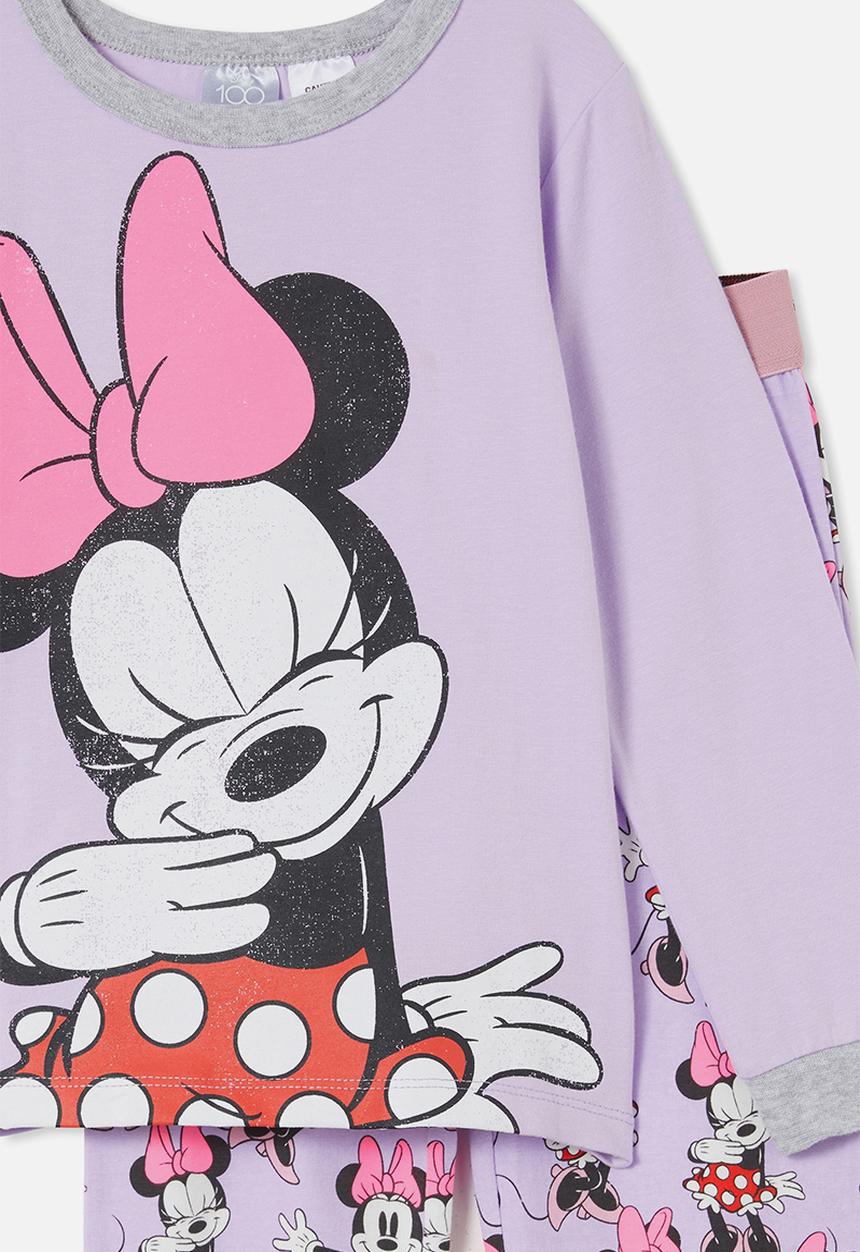 Cotton On - florence pyjama set licensed - lcn dis lilac drop/blushing minnie