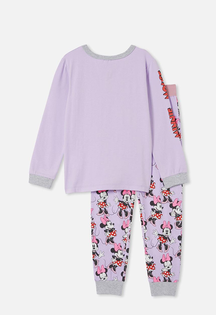 Cotton On - florence pyjama set licensed - lcn dis lilac drop/blushing minnie