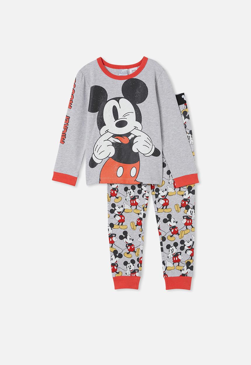 Cotton On - Orlando long sleeve pyjama set licensed - lcn dis fog grey marle