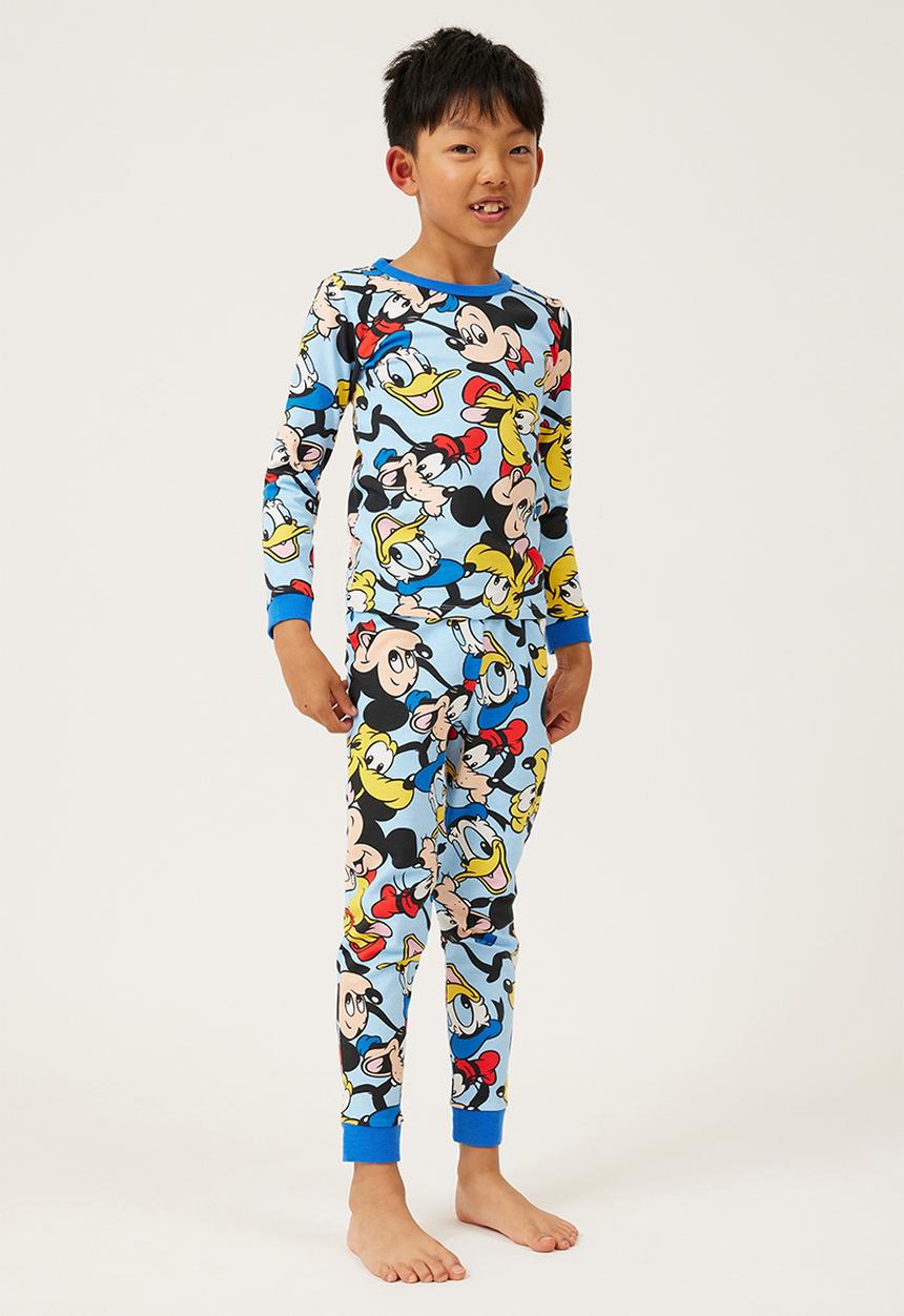 Cotton On - Orlando long sleeve pyjama set licensed - lcn dis sky haze