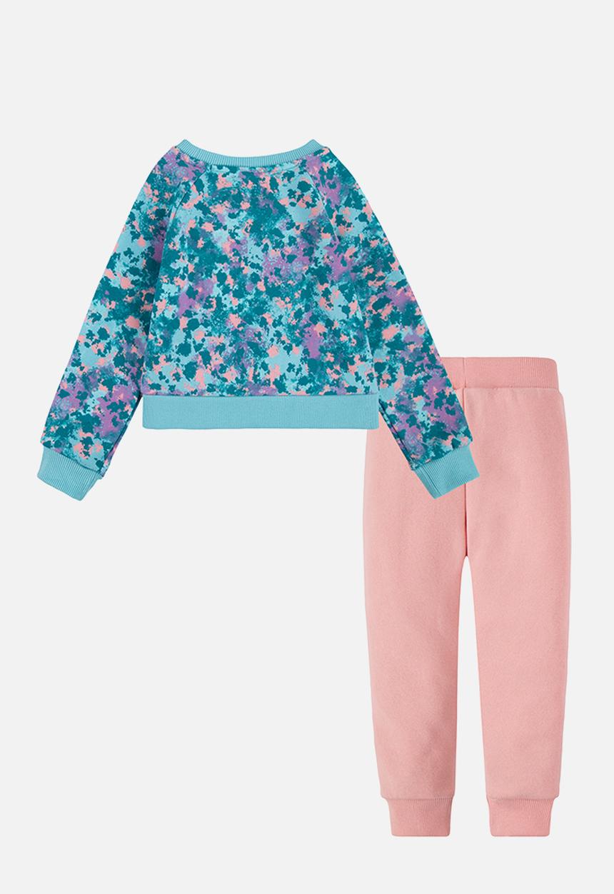 Converse - Cnvg printed crew & jogger set - bleached coral