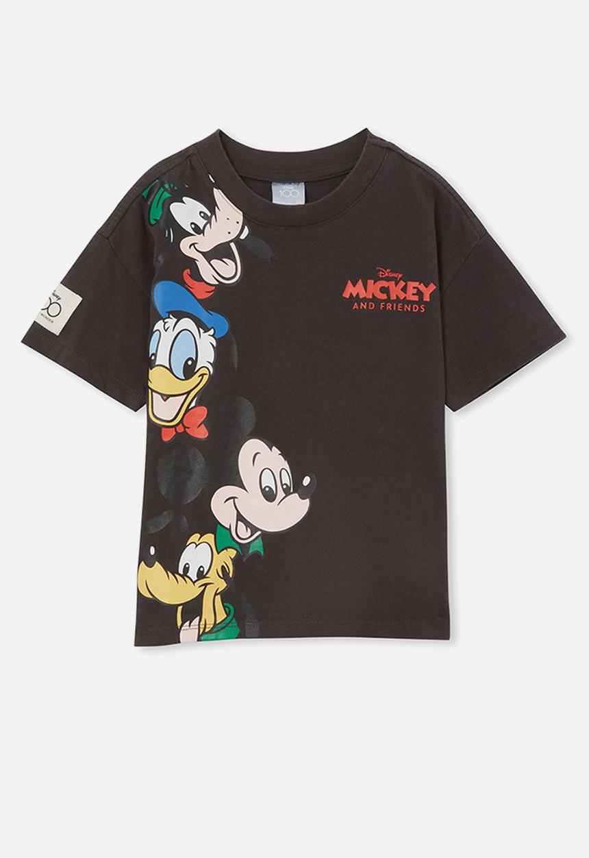 Cotton On - License quinn short sleeve tee - lcn dis phantom/mickey and friends