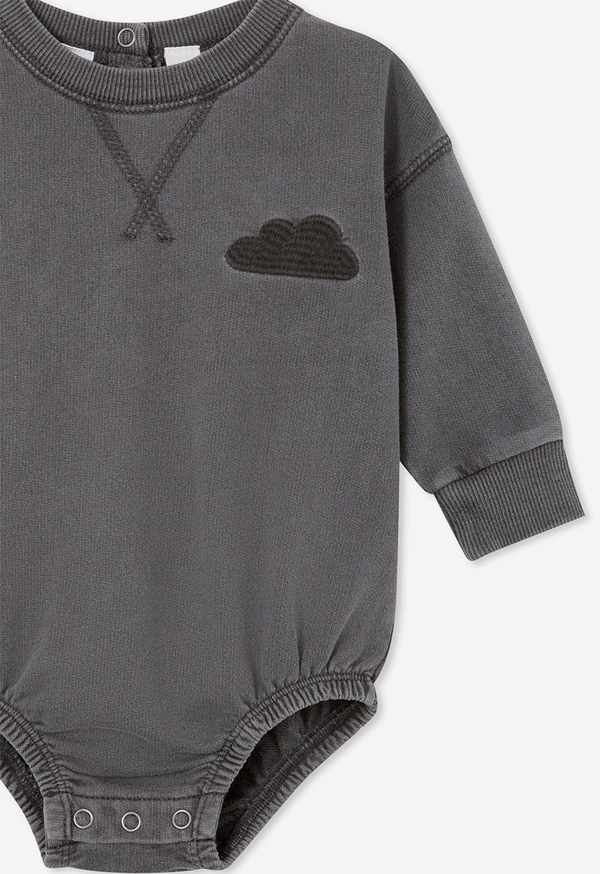 Cotton On - Sally sweatshirt bubbysuit - rabbit grey wash/cloud