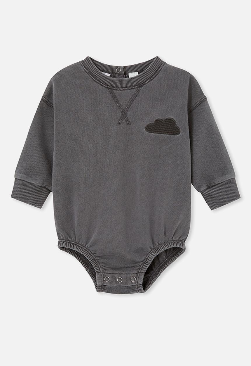 Cotton On - Sally sweatshirt bubbysuit - rabbit grey wash/cloud