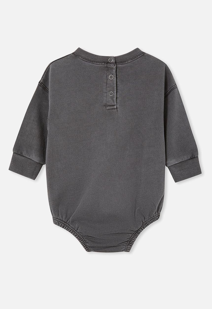 Cotton On - Sally sweatshirt bubbysuit - rabbit grey wash/cloud