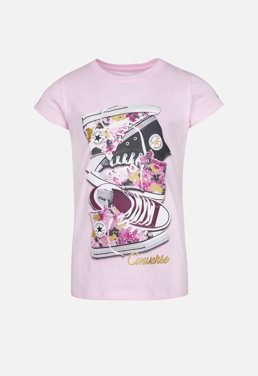 Converse - Cnvg short sleeve sneaker gfx T-shirt - pink foam