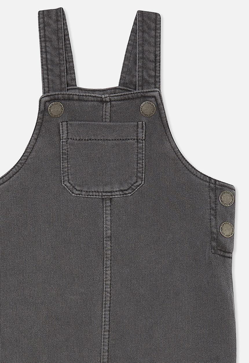 Cotton On - Sam fleece overall - rabbit grey wash