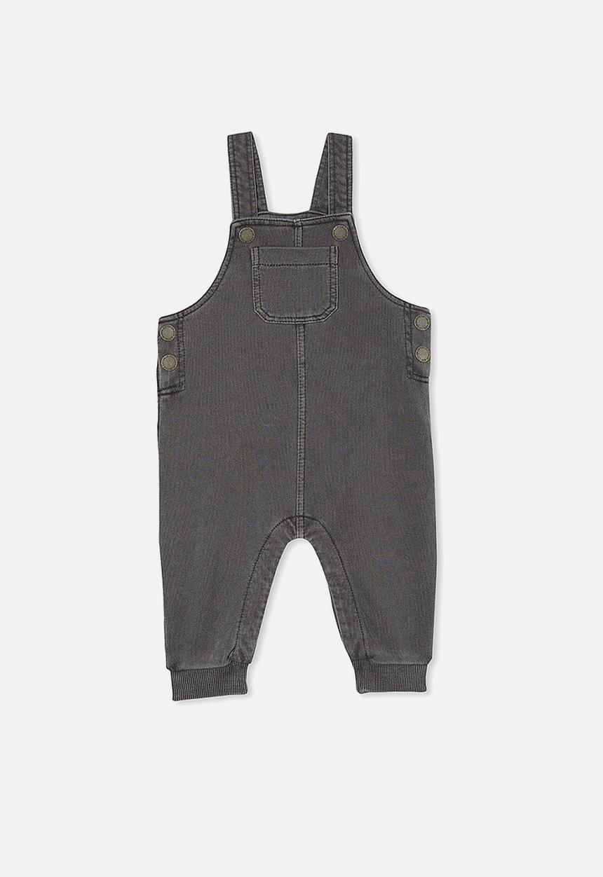 Cotton On - Sam fleece overall - rabbit grey wash