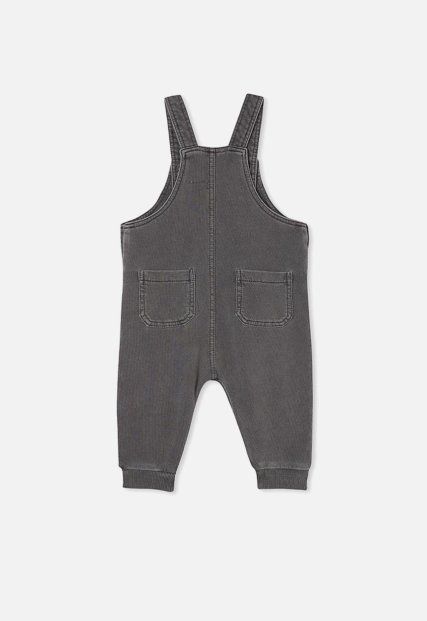 Cotton On - Sam fleece overall - rabbit grey wash
