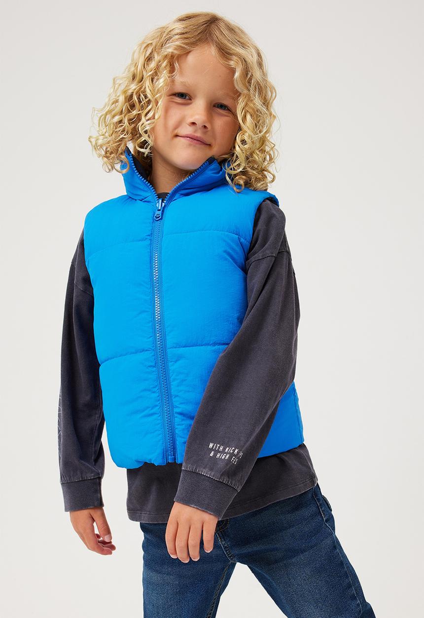 Cotton On - jamie reversible puffer vest - blue punch/navy blazer